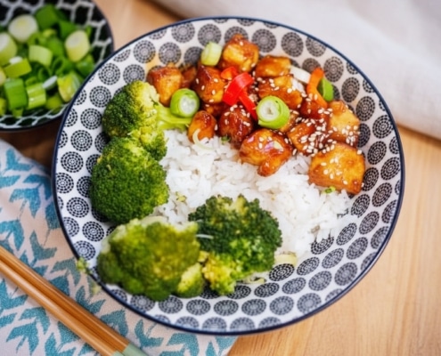recepten met juli seizoensgroenten tofu teriyaki