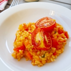 risotto met tomaat en paprika recept
