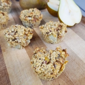 havermout muffins met peer ontbijt