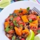Zoete aardappel chili met zwarte bonen