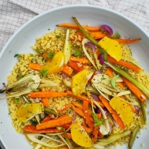 Bulgur met geroosterde venkel en wortel fibermaxxing recepten