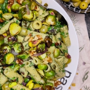 pasta met geroosterde spruiten recept